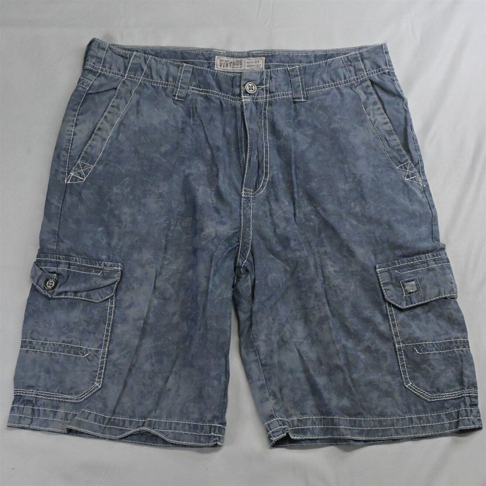 Buckle Vintage 33 x 23" Blue‎ Dye Athletic Fit Cargo Shorts